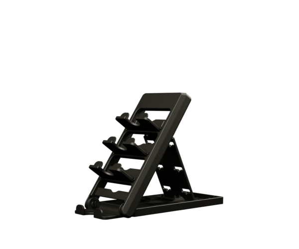 STRIFF Smartphone Stand, Tabletop, Foldable, Mobile Stand, Phone Stand, Tablet Stand, Smartphone Holder, Adjustable Height, Lightweight, Compact, Portrait and Horizontal, Easy to Carry(Black) - Image 5