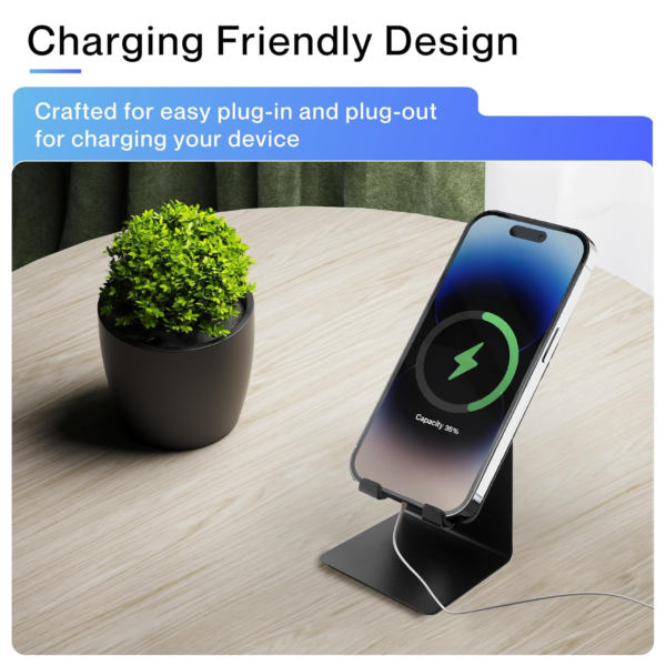 Ambrane Mobile Holding Tabletop Stand, 180 Degree View, Premium Metal Body, Wide Compatibility, Multipurpose, Anti-Skid Design (Pop Stand, Black) - Image 7