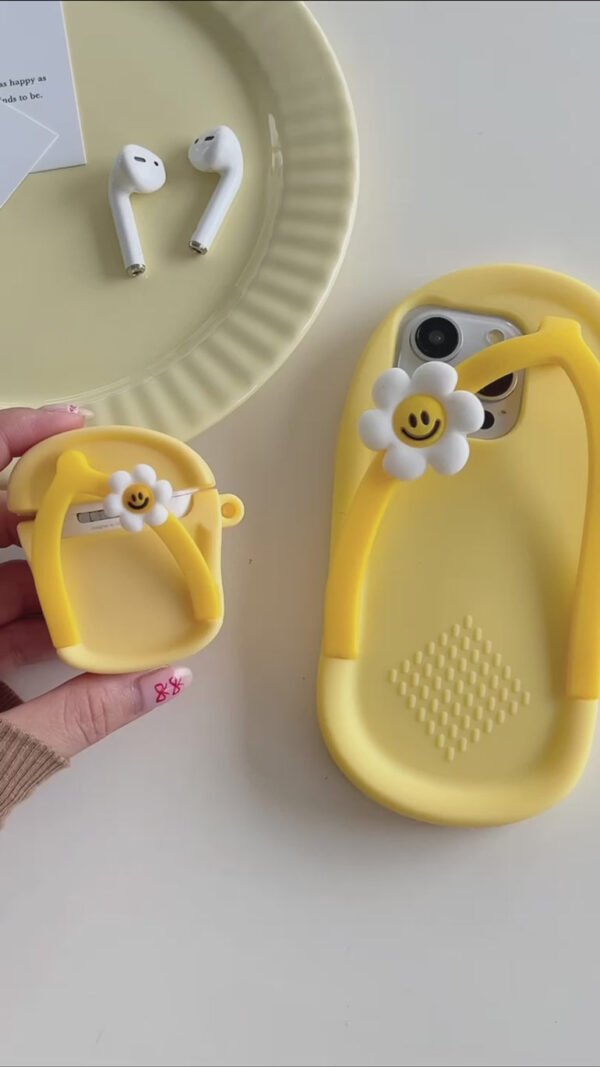 Cute Slipper Design 3D Silicon Case for iPhone ( Yellow ) - Image 11