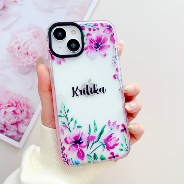 Floral Design Customised Designer Impact Proof Case for iPhone - Image 2