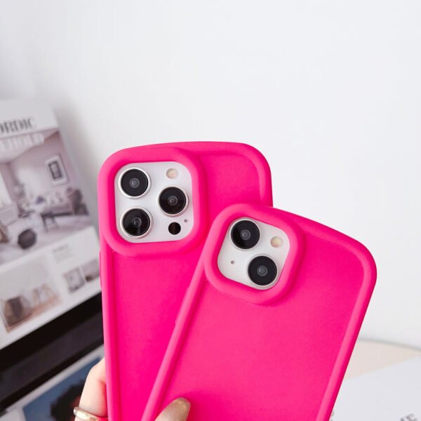Solid Color iPhone Case With Beaded Charm ( Deep Pink ) - Image 6