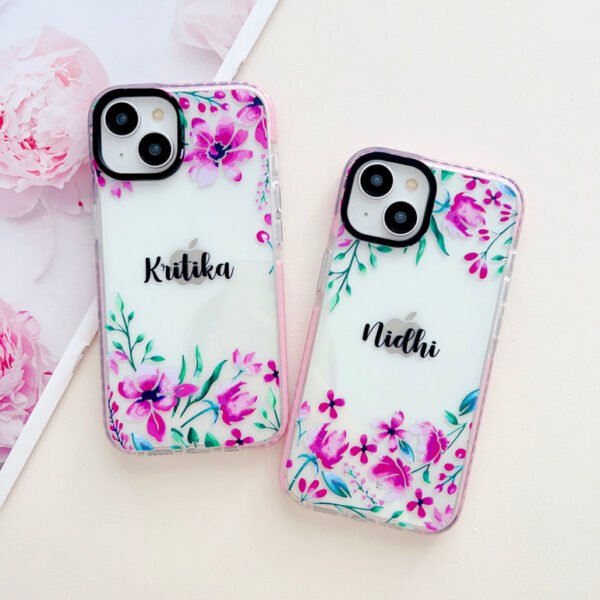 Floral Design Customised Designer Impact Proof Case for iPhone - Image 4