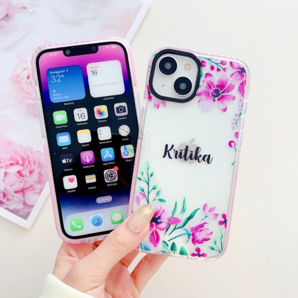Floral Design Customised Designer Impact Proof Case for iPhone - Image 7