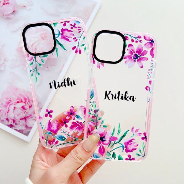 Floral Design Customised Designer Impact Proof Case for iPhone - Image 12