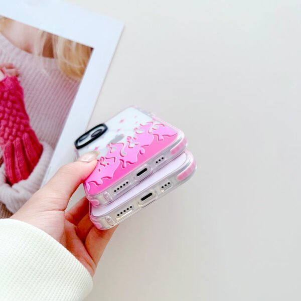 Pink Flames Y2K Designer Impact Proof Case for iPhone - Image 10
