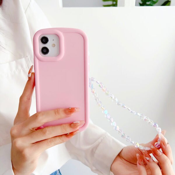 Solid Color iPhone Case With Heart Crystal Charm ( Light Pink ) - Image 10