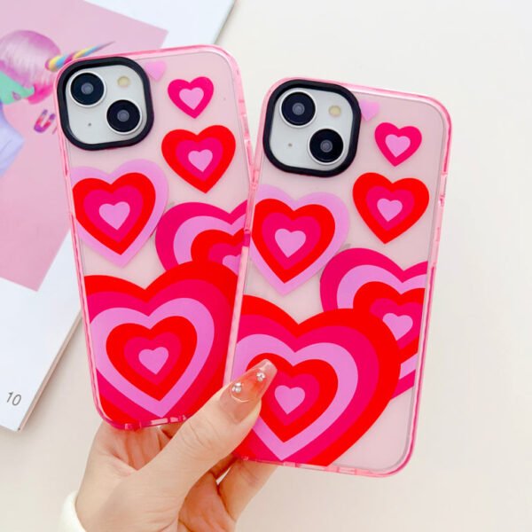 Baby Pink Heart Designer Impact Proof Case for iPhone - Image 6