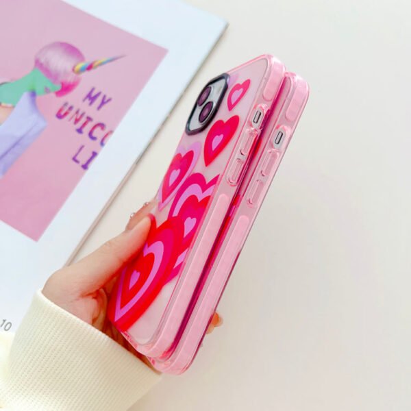 Baby Pink Heart Designer Impact Proof Case for iPhone - Image 9