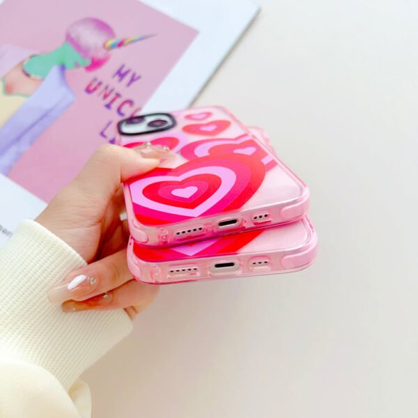 Baby Pink Heart Designer Impact Proof Case for iPhone - Image 10