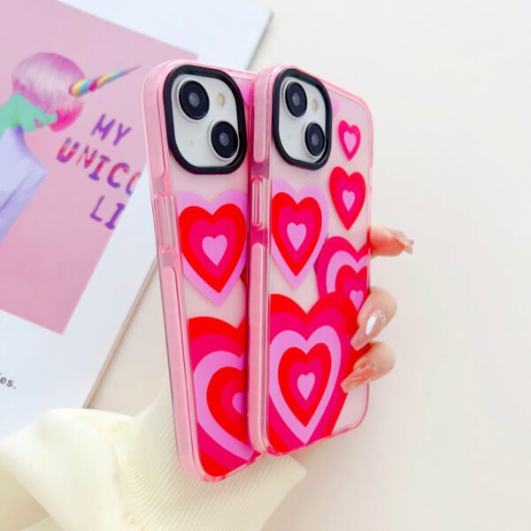 Baby Pink Heart Designer Impact Proof Case for iPhone - Image 11