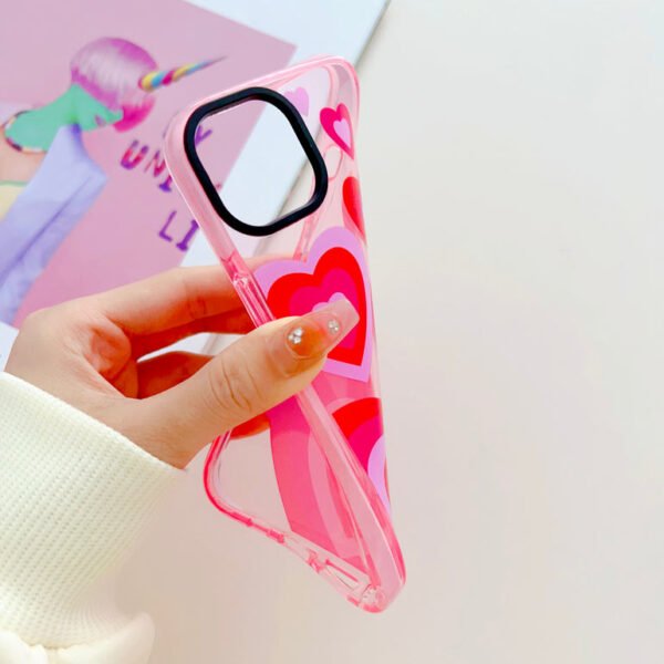 Baby Pink Heart Designer Impact Proof Case for iPhone - Image 12