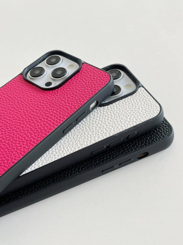 Grain Leather Customised iPhone Case with Anti Fall Hand Bracelet - Image 7