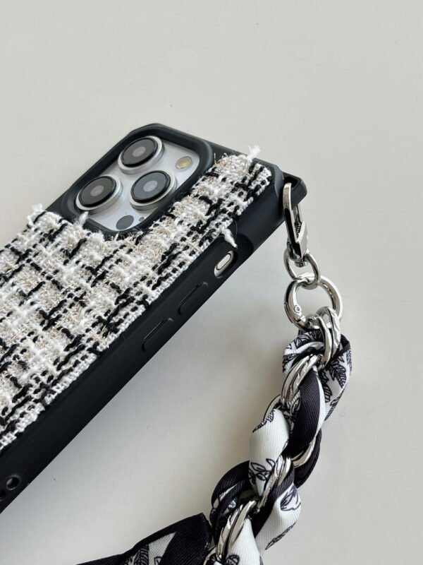 Tweed Leather Wallet Style iPhone Case - Image 13