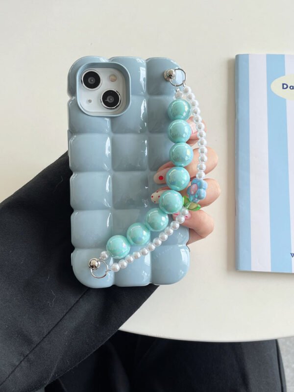 Cute Bubble Shape Silicon iPhone Case With Anti Fall Charm for iPhone - Image 8