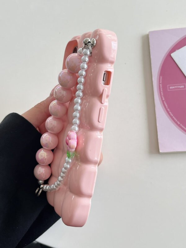Cute Bubble Shape Silicon iPhone Case With Anti Fall Charm for iPhone - Image 9