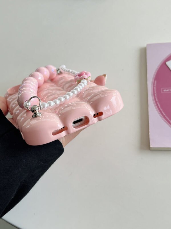 Cute Bubble Shape Silicon iPhone Case With Anti Fall Charm for iPhone - Image 10