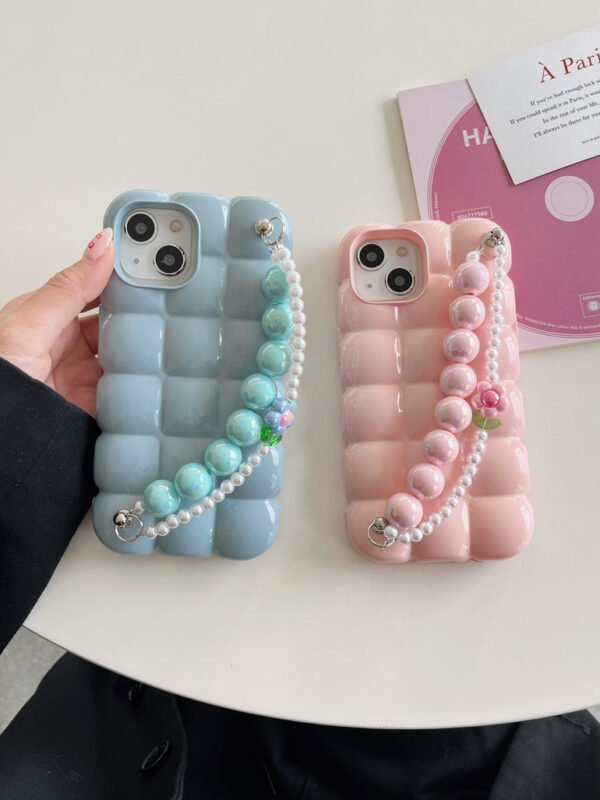 Cute Bubble Shape Silicon iPhone Case With Anti Fall Charm for iPhone - Image 11