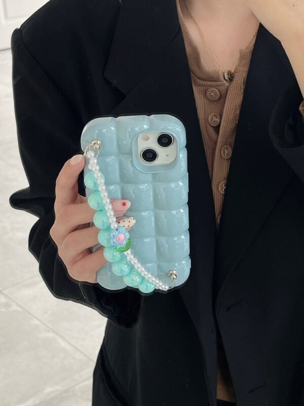 Cute Bubble Shape Silicon iPhone Case With Anti Fall Charm for iPhone - Image 12