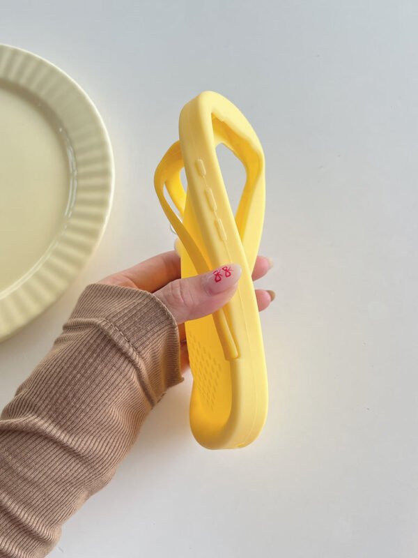 Cute Slipper Design 3D Silicon Case for iPhone ( Yellow ) - Image 8