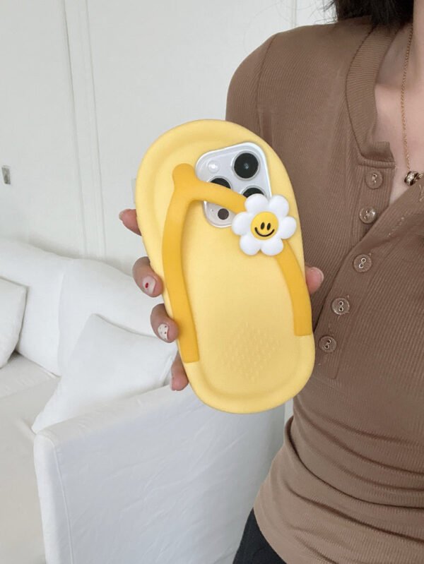 Cute Slipper Design 3D Silicon Case for iPhone ( Yellow ) - Image 10