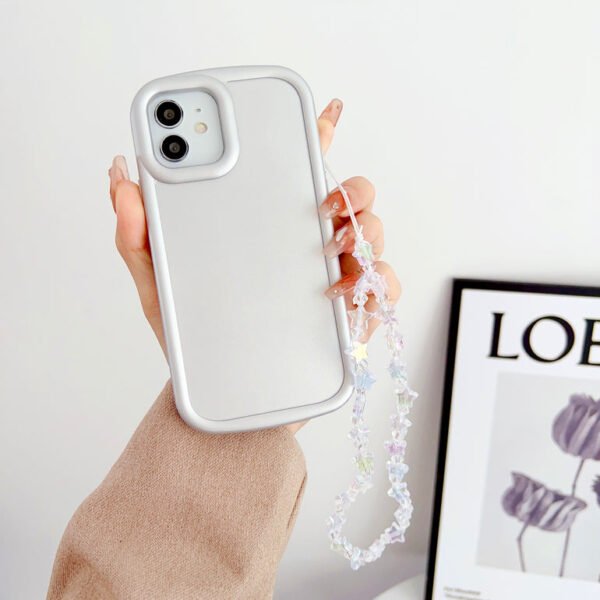Solid Color Case For iPhone With Star Charm ( Gray ) - Image 3