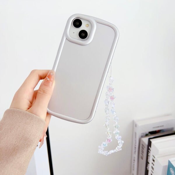 Solid Color Case For iPhone With Star Charm ( Gray ) - Image 5