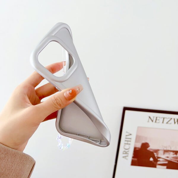 Solid Color Case For iPhone With Star Charm ( Gray ) - Image 10