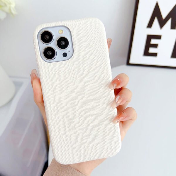 Snake Skin Pattern Leather Case For iPhone ( White ) - Image 4