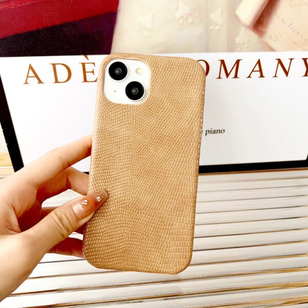 Snake Skin Pattern Leather Case For iPhone ( Brown ) - Image 4