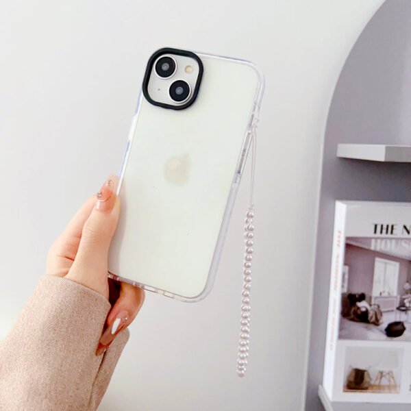 Transparent Silicon Impact Case for iPhone With Beaded Charm - Image 2