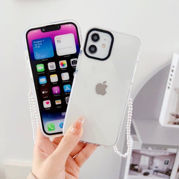 Transparent Silicon Impact Case for iPhone With Beaded Charm - Image 5