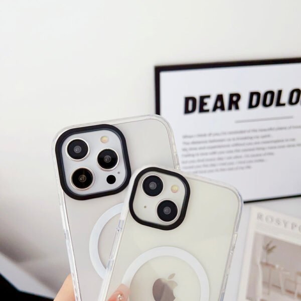 Transparent Silicon Impact Case for iPhone With Magsafe And Heart Charm - Image 3