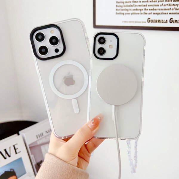 Transparent Silicon Impact Case for iPhone With Magsafe And Heart Charm - Image 7
