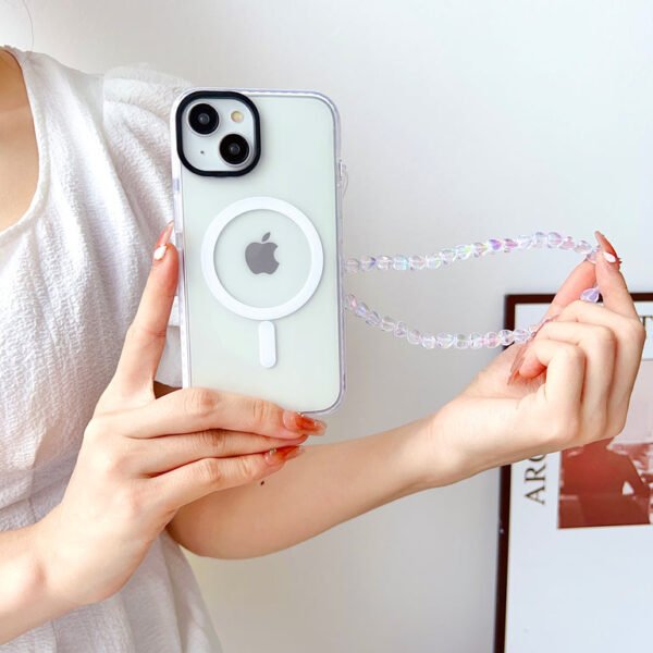 Transparent Silicon Impact Case for iPhone With Magsafe And Heart Charm - Image 8