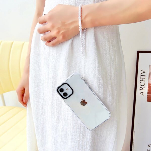Transparent Silicon Impact Case for iPhone With Beaded Charm - Image 6