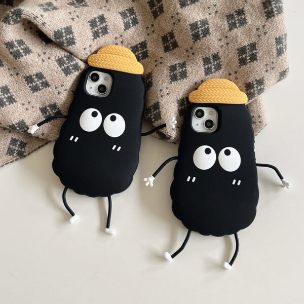 Cute Guy With Hat Silicon Designer iPhone Case - Image 4