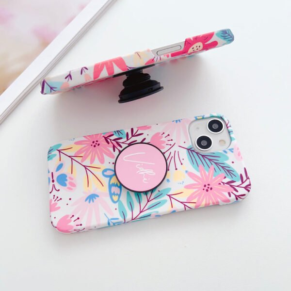 Hand Painted Flowers Designer Slim Case With Holder - Image 8