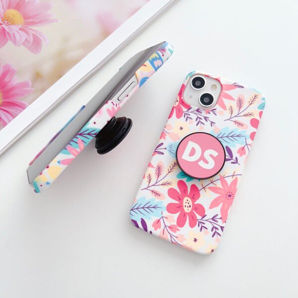 Hand Painted Flowers Designer Slim Case With Holder - Image 5